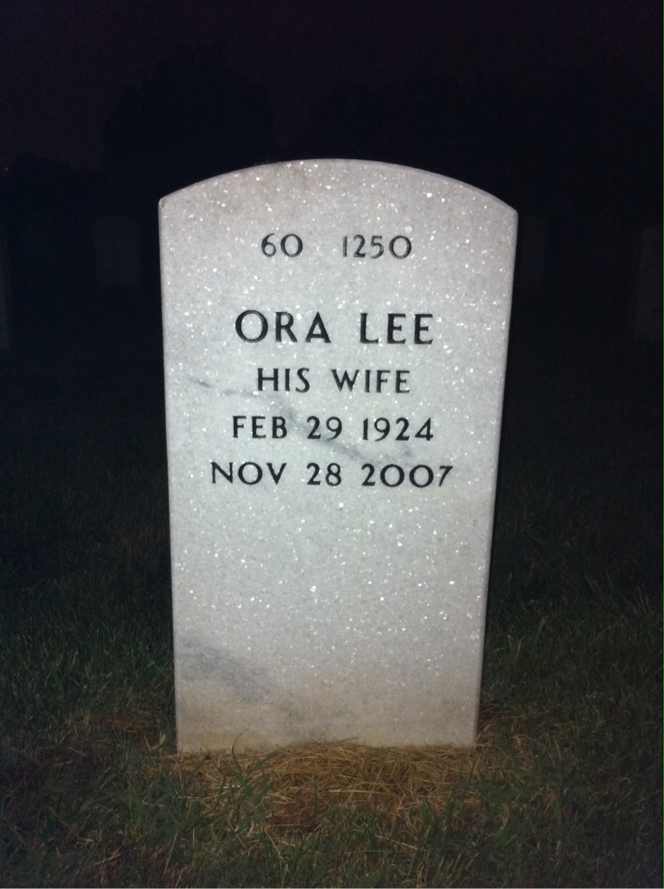 Back of headstone — Charles Burns