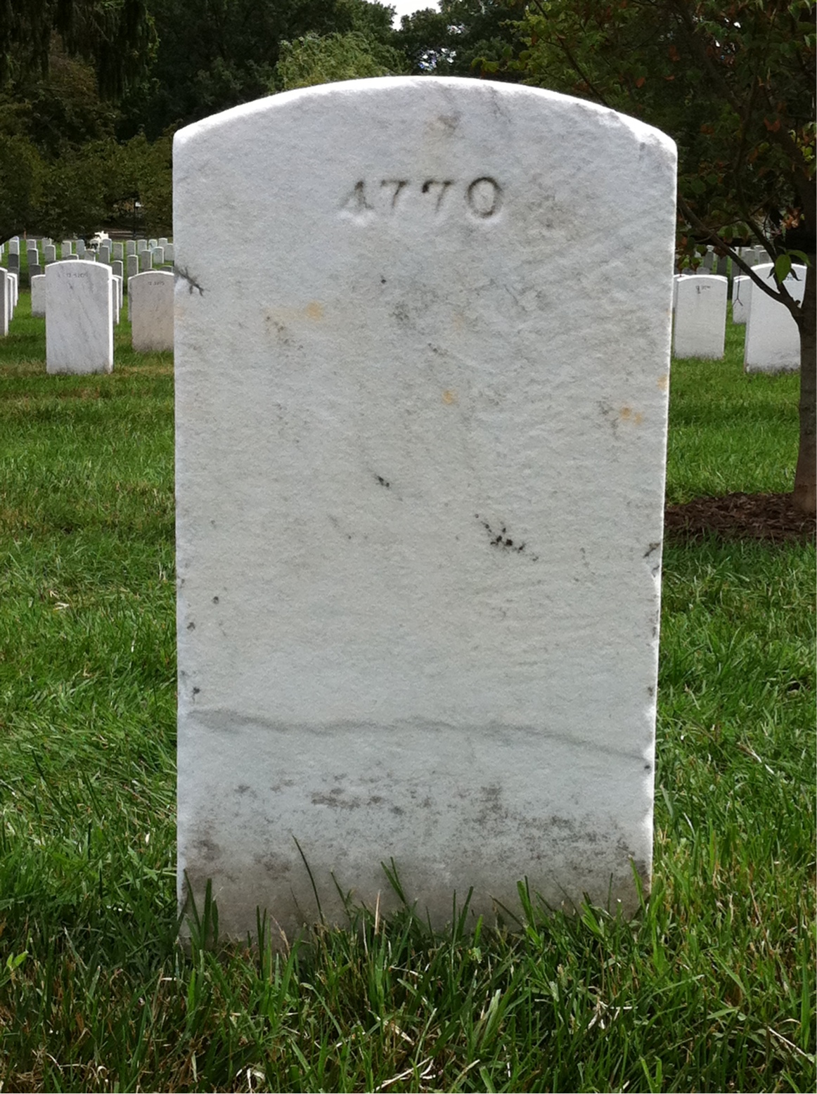 Back of headstone — Elwood Adams