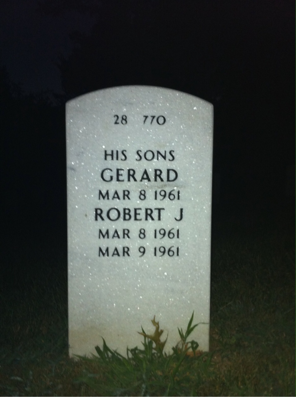 Back of headstone — John Hessman