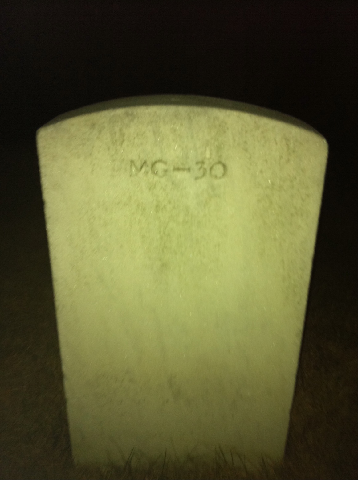 Back of headstone — Richard Mckee