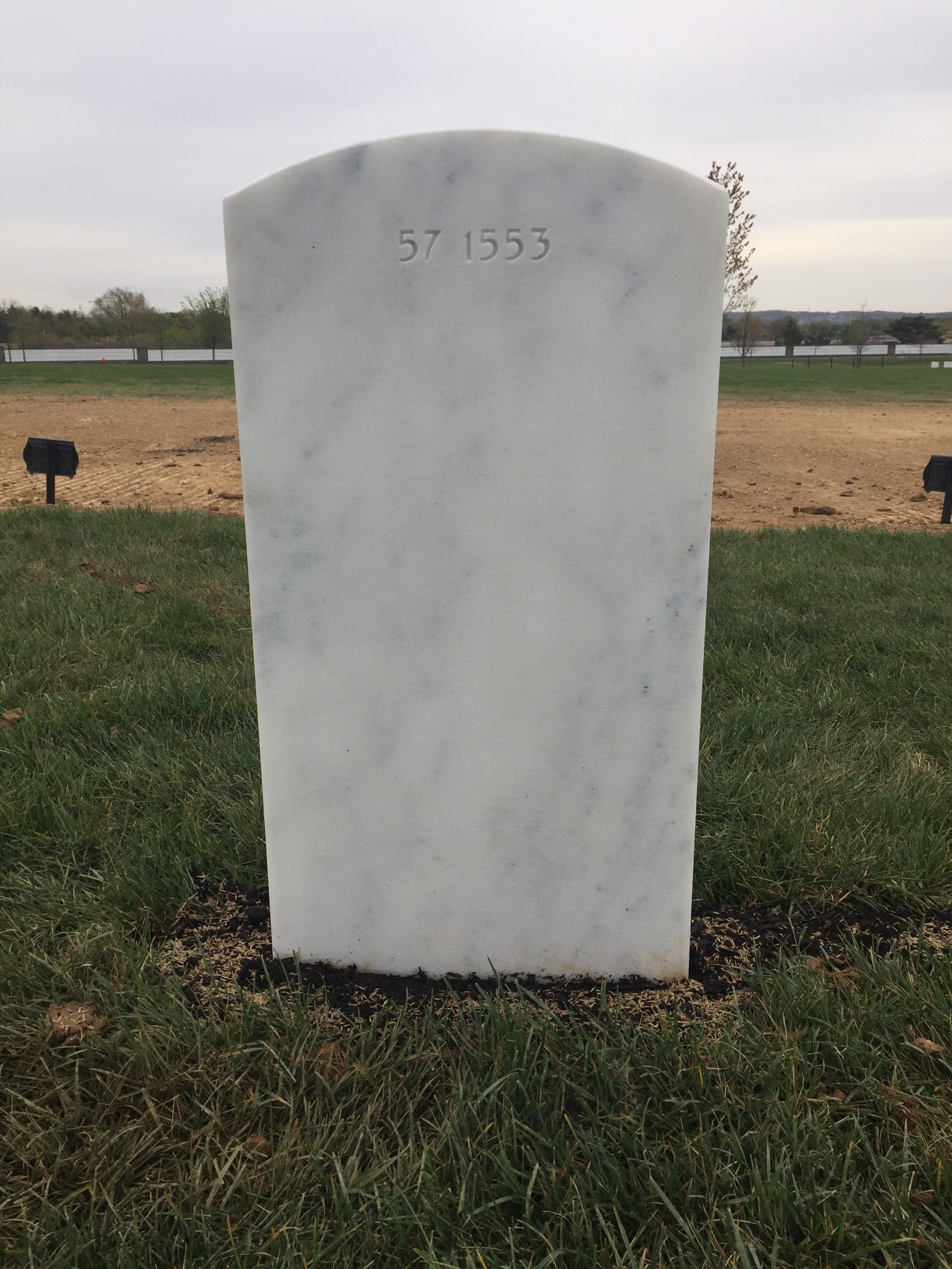 Back of headstone — Scott Miller