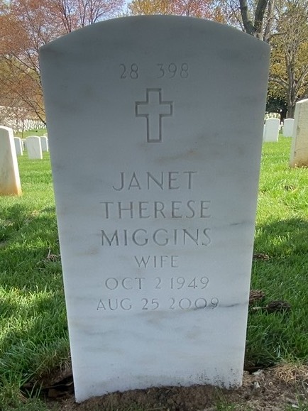 Back of headstone — Robert Miggins