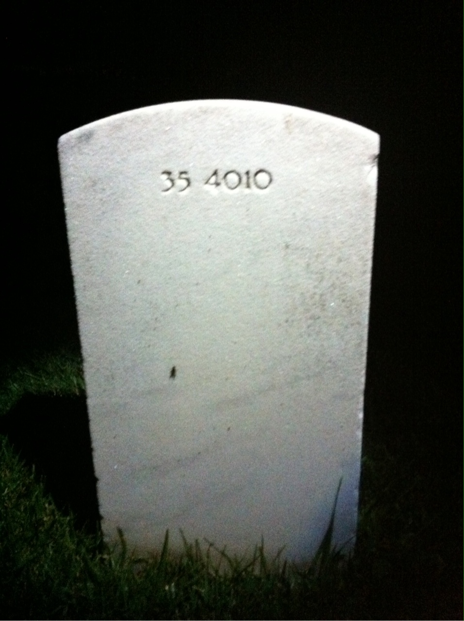 Back of headstone — James Allnutt