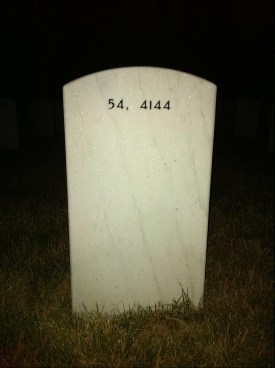 Back of headstone — James Raines