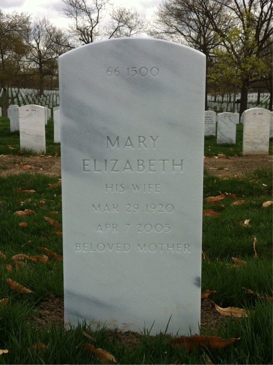 Back of headstone — Reynolds Beckwith