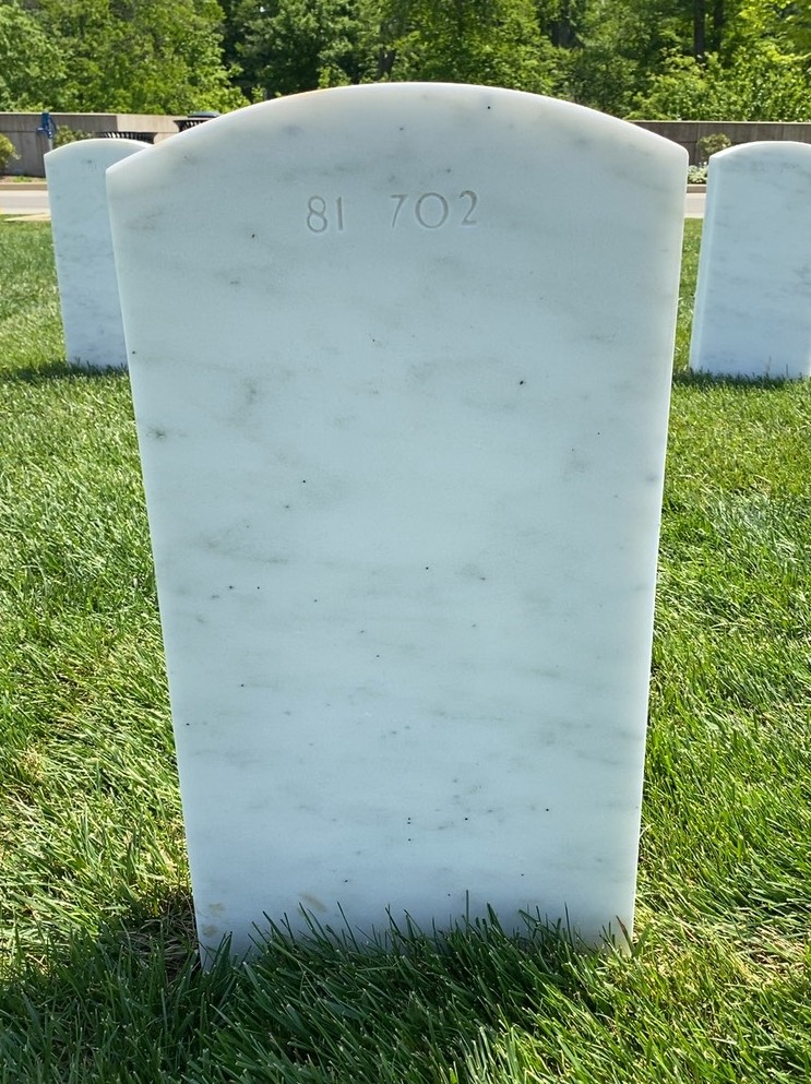 Back of headstone — James Mckenney