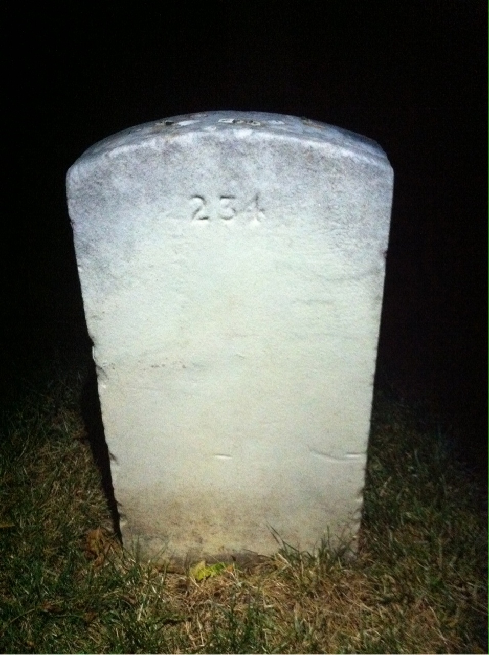 Back of headstone — Mary Mitchell