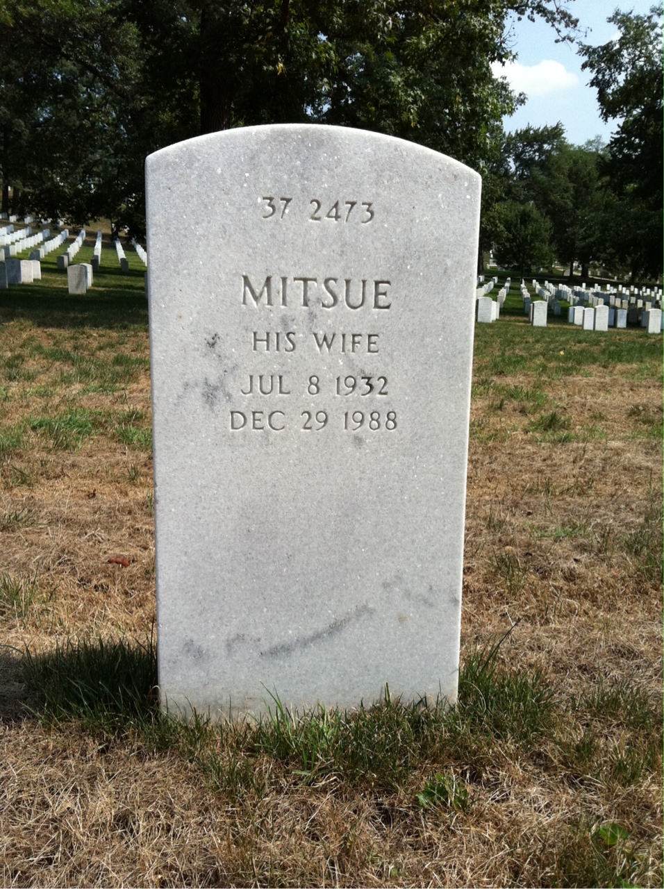 Back of headstone — Carl Moynahan