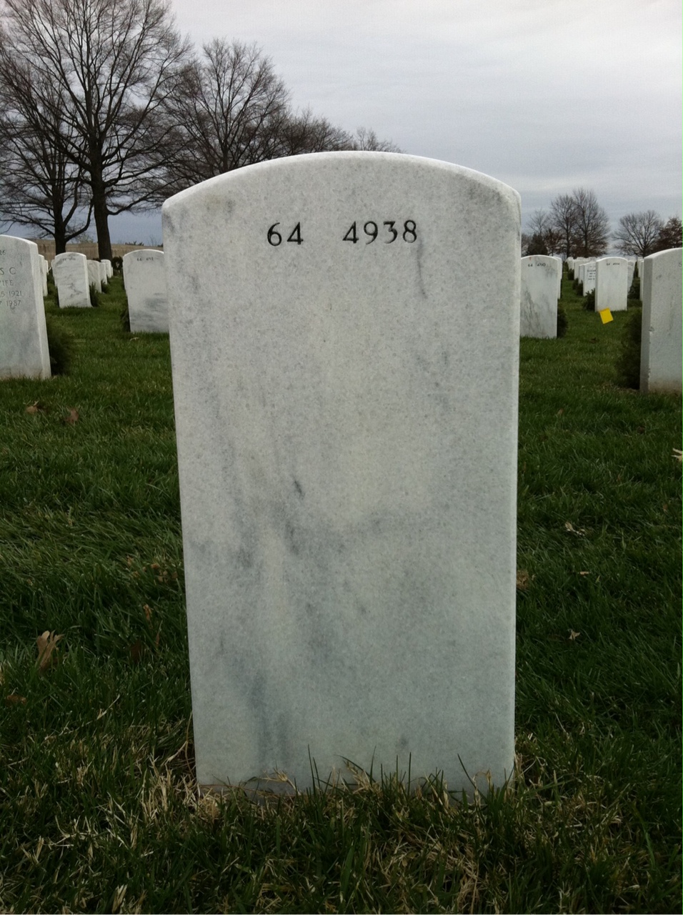 Back of headstone — Stuart Schornstein