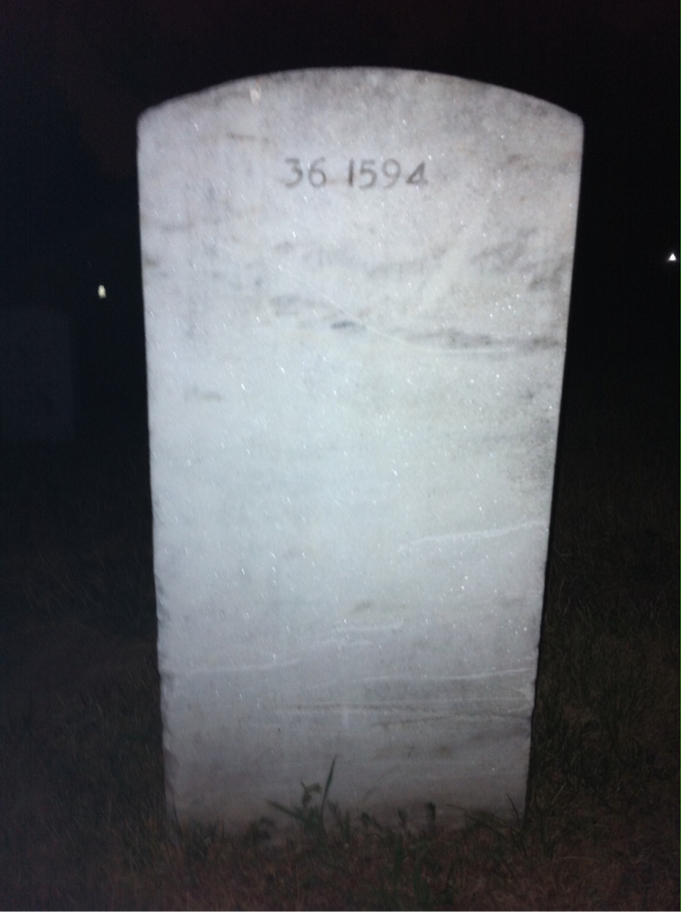 Back of headstone — Johanna Allen