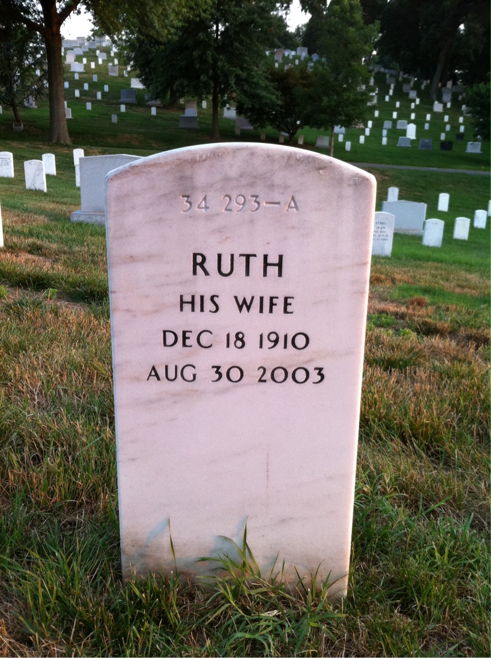 Back of headstone — Jack Nahigian