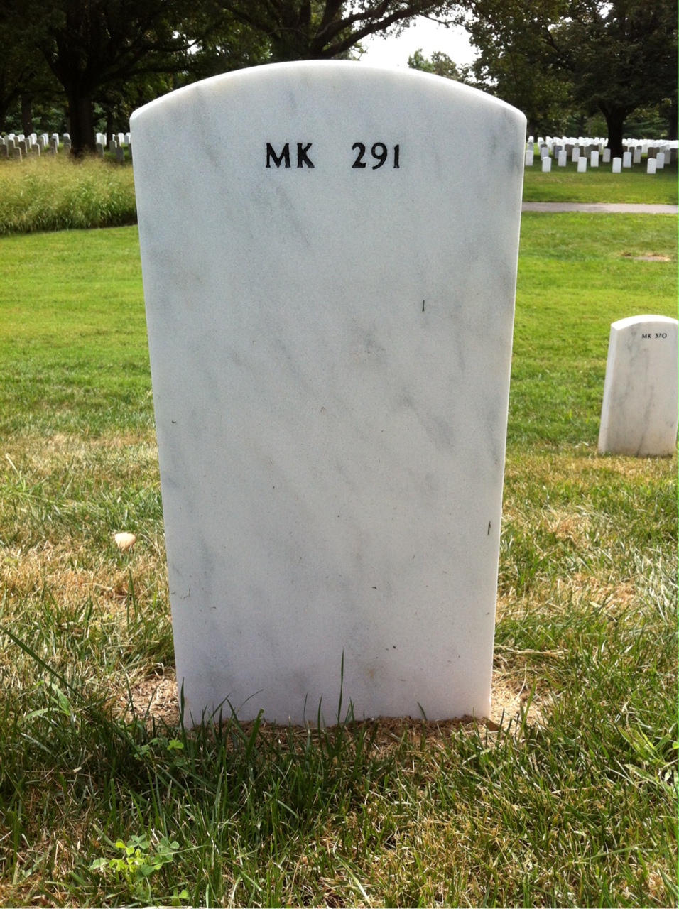 Back of headstone — Philip Menagh