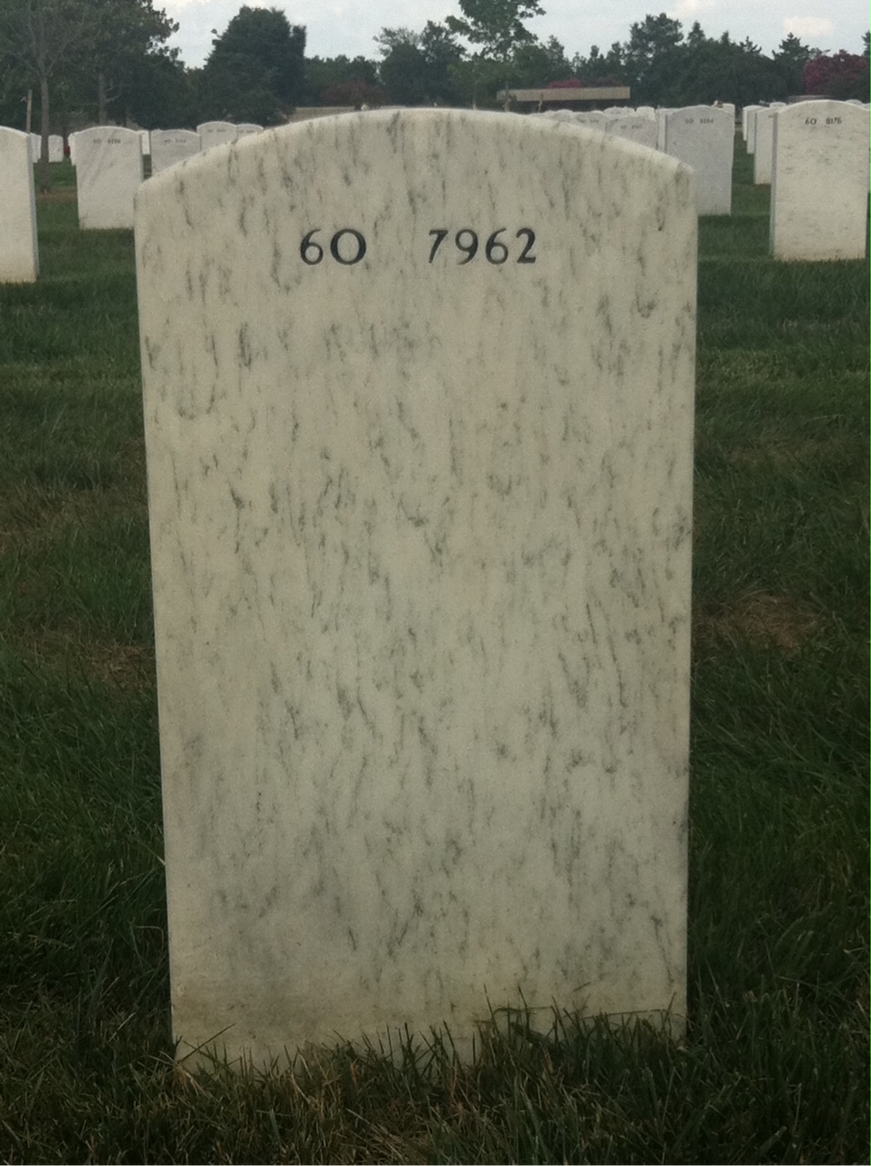 Back of headstone — James May