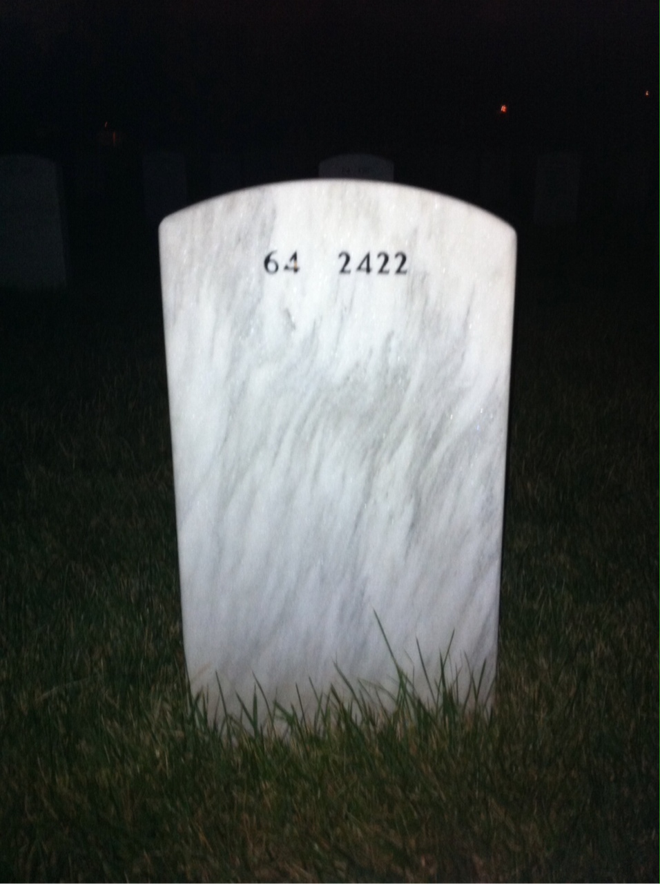 Back of headstone — Richard Mathews