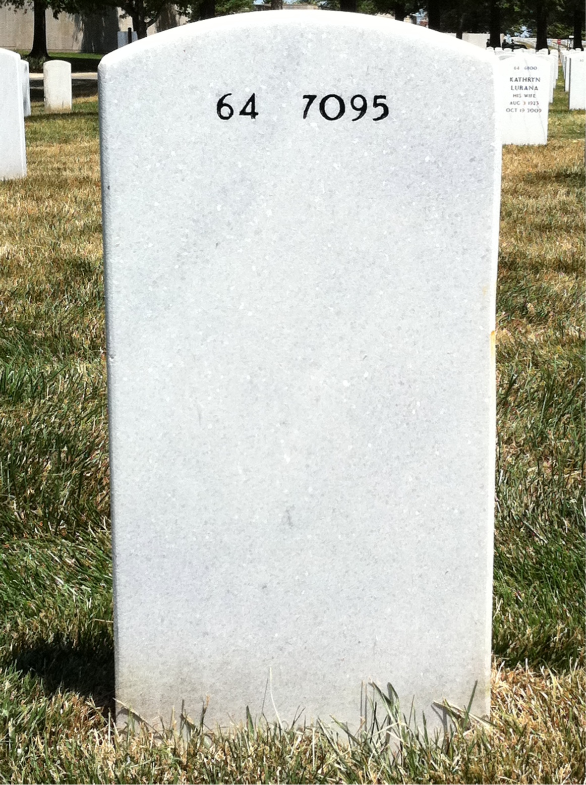Back of headstone — Joel Anthony