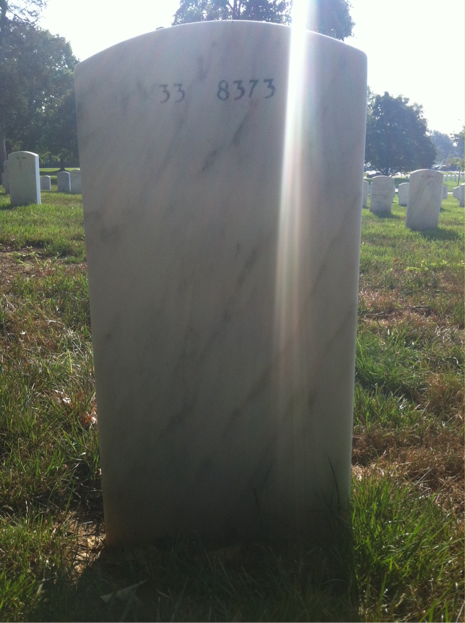 Back of headstone — William G Mcgraw