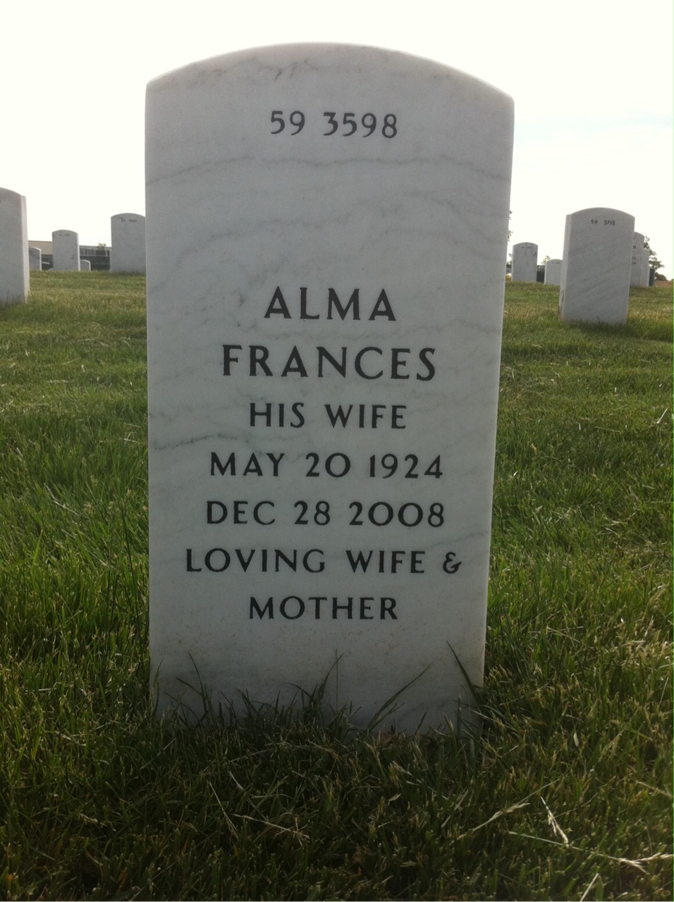 Back of headstone — George Cahen