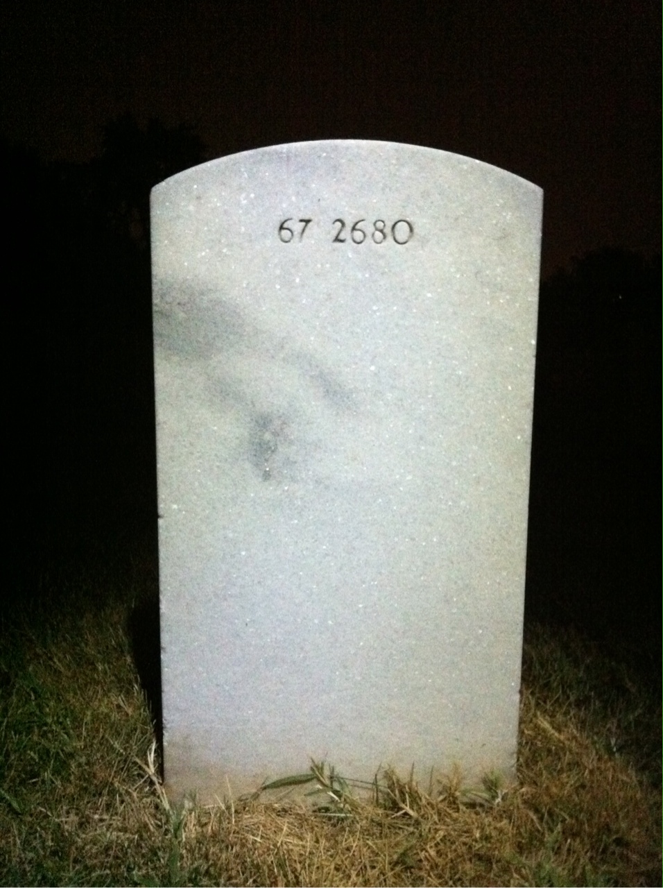 Back of headstone — Harold J Combs
