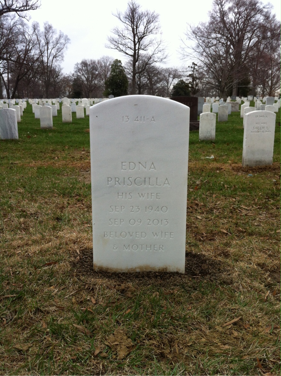 Back of headstone — Alfonso Cerone