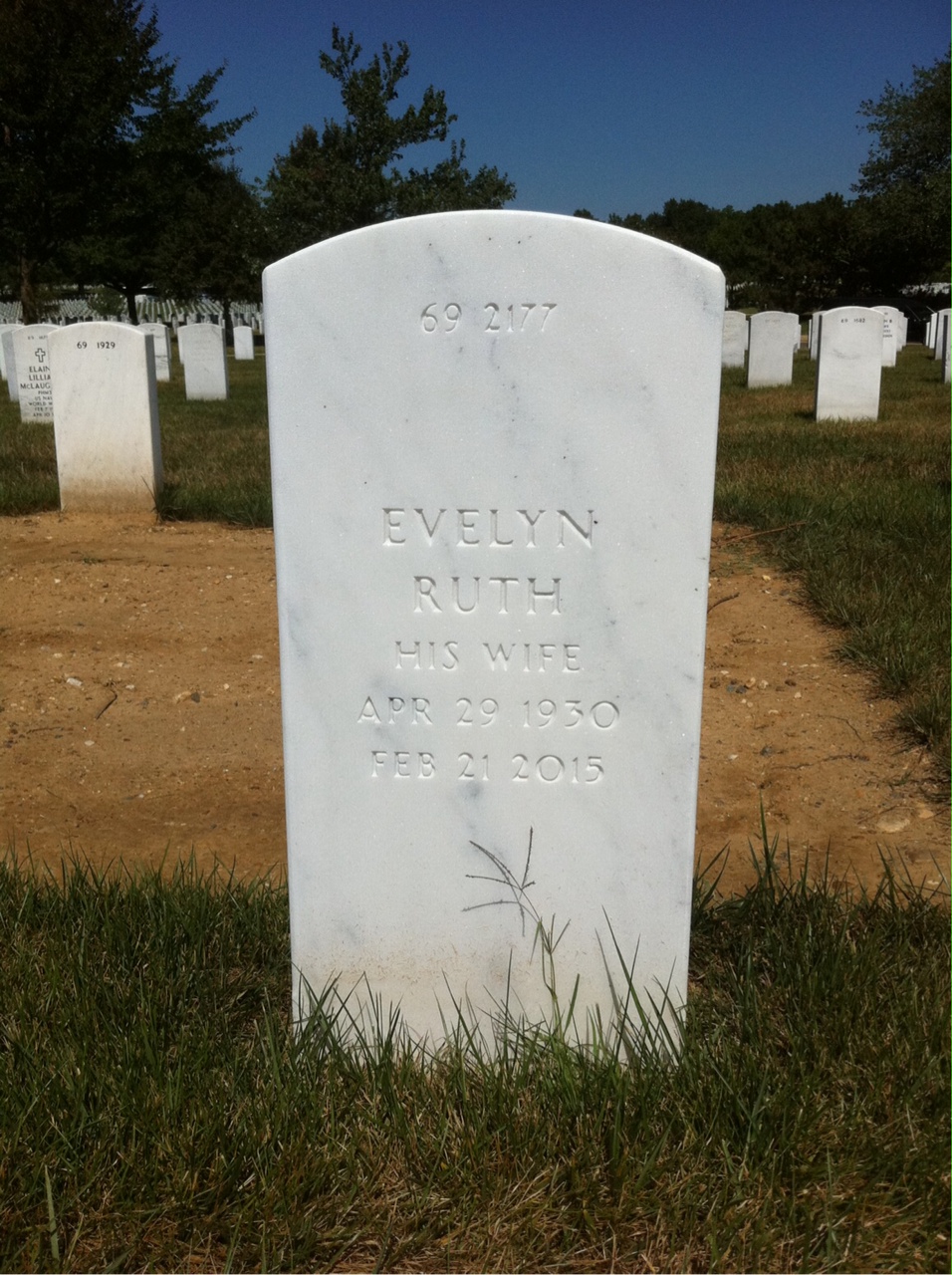 Back of headstone — Joseph Schafer