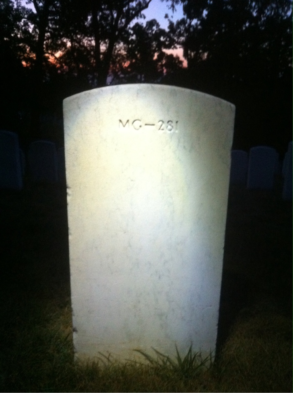 Back of headstone — William Ralph Fennick