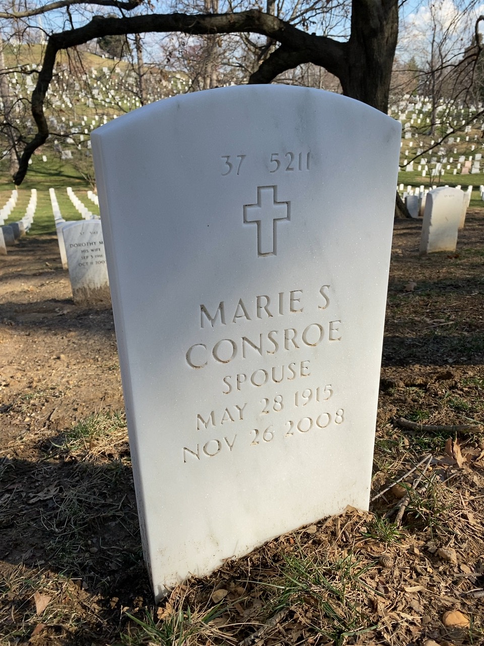 Back of headstone — Thomas Consroe