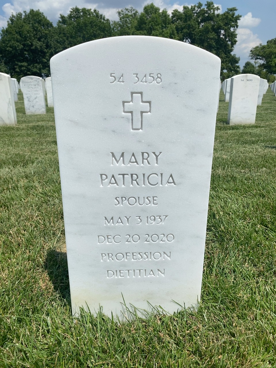 Back of headstone — Ralph Lane