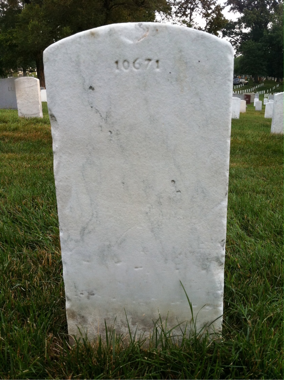 Back of headstone — Douglas Mitchell