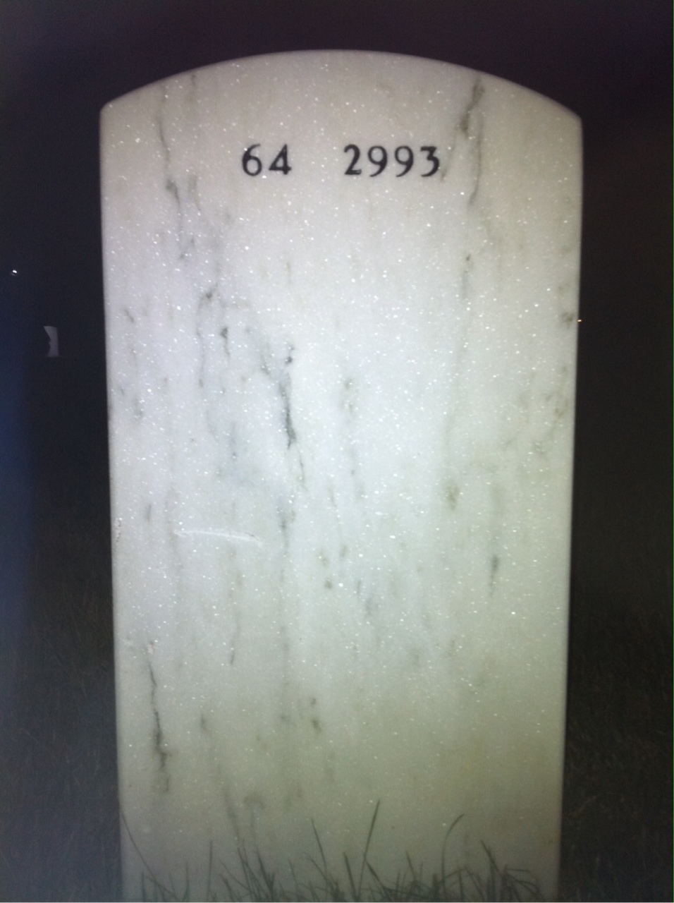Back of headstone — John Patrick