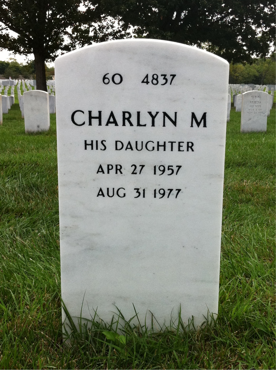 Back of headstone — Bernard Hughes