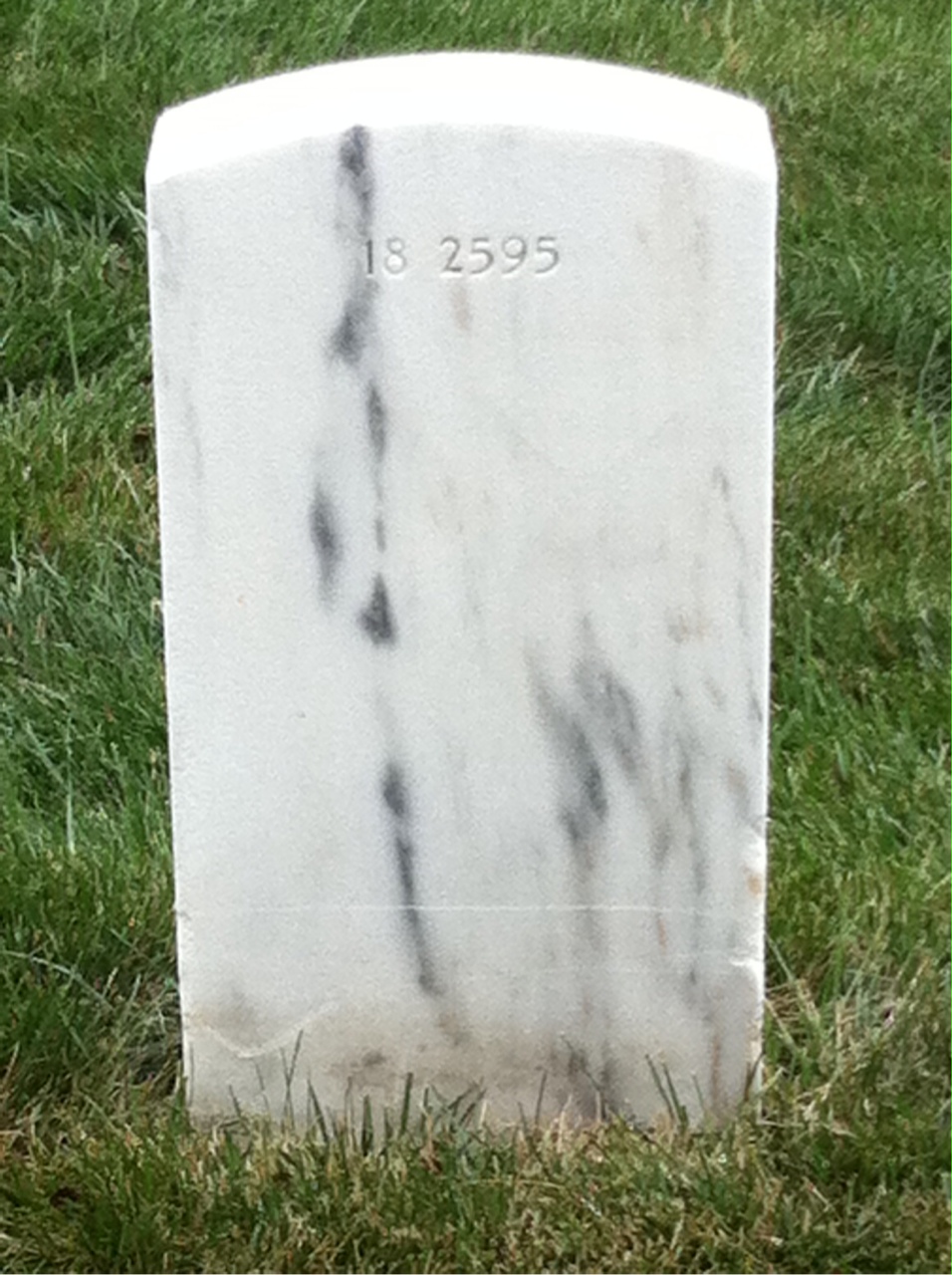 Back of headstone — Wilbert Miller