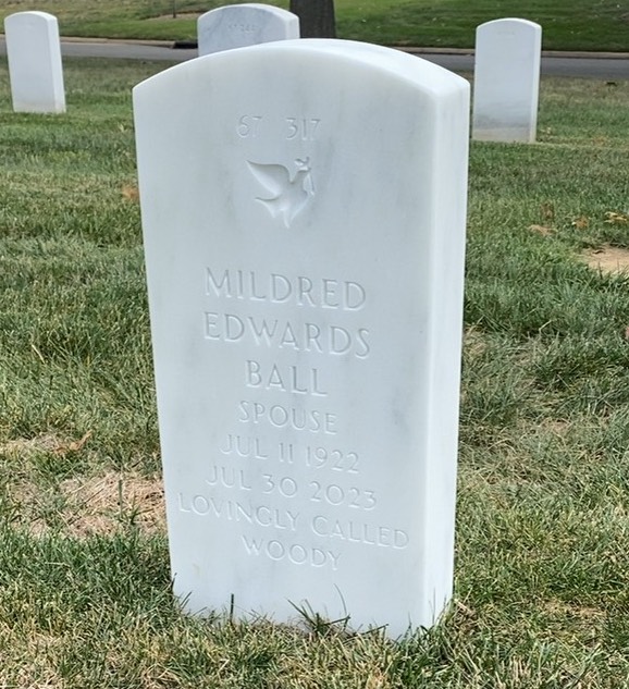 Back of headstone — James Ball