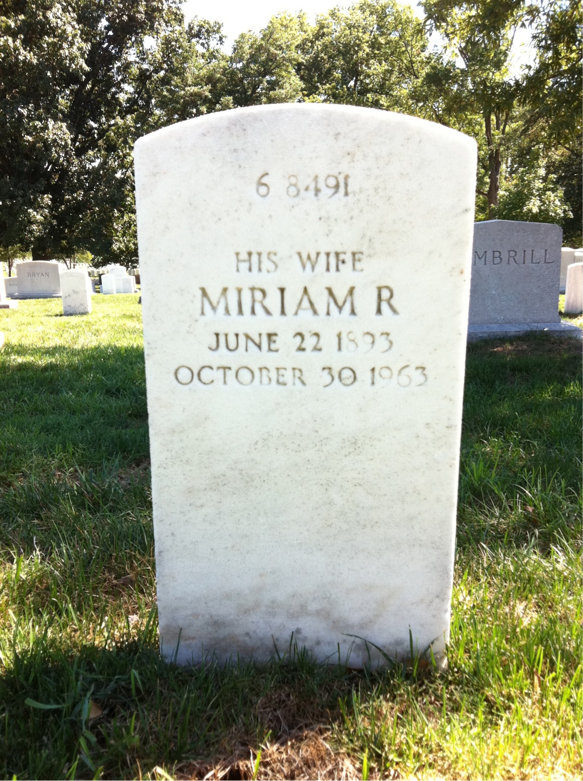 Back of headstone — William Howard Coulson