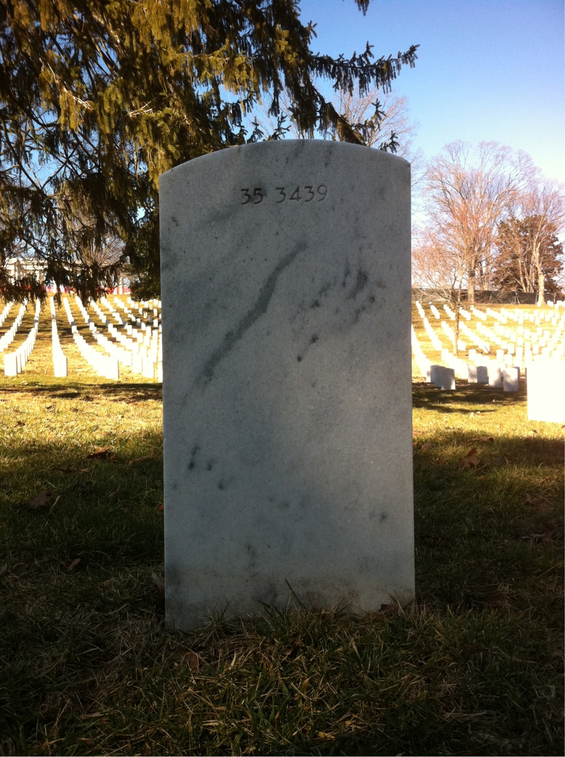 Back of headstone — Eugene Armstrong