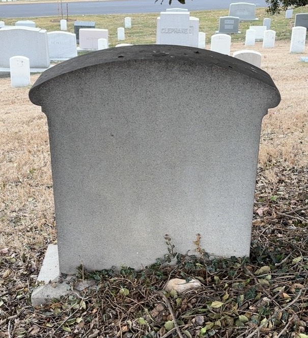 Back of headstone — Thomas Mumford