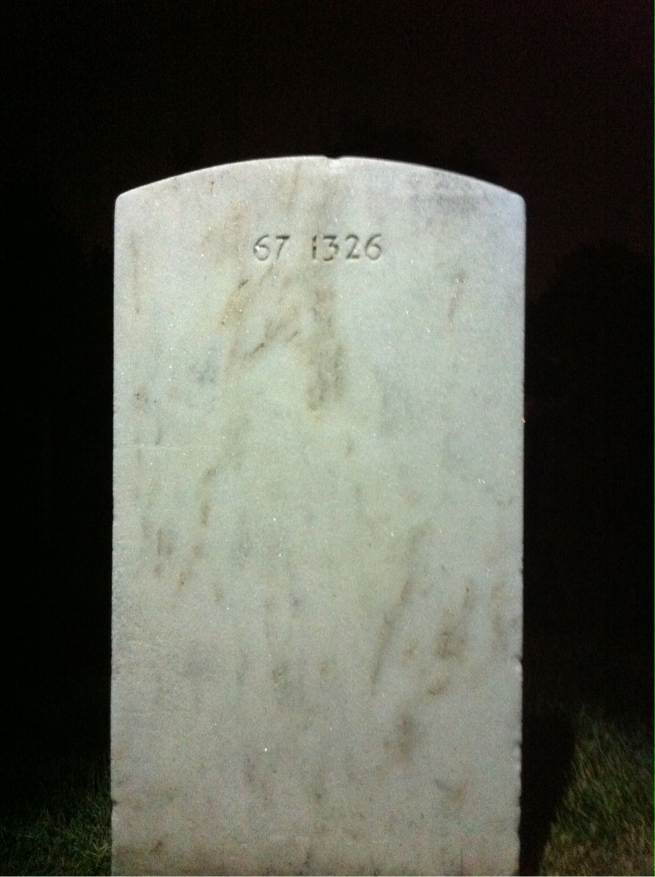 Back of headstone — William Edward Caswell