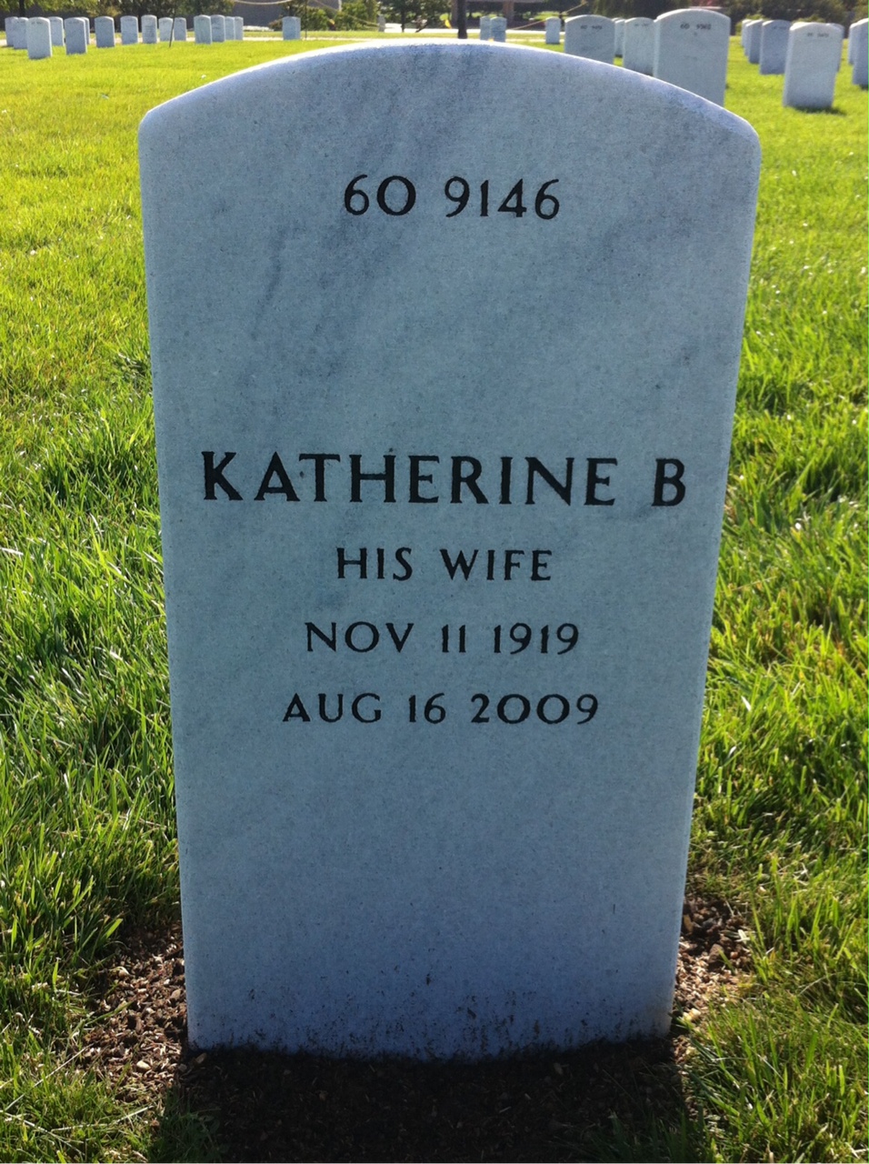 Back of headstone — Fred Angel