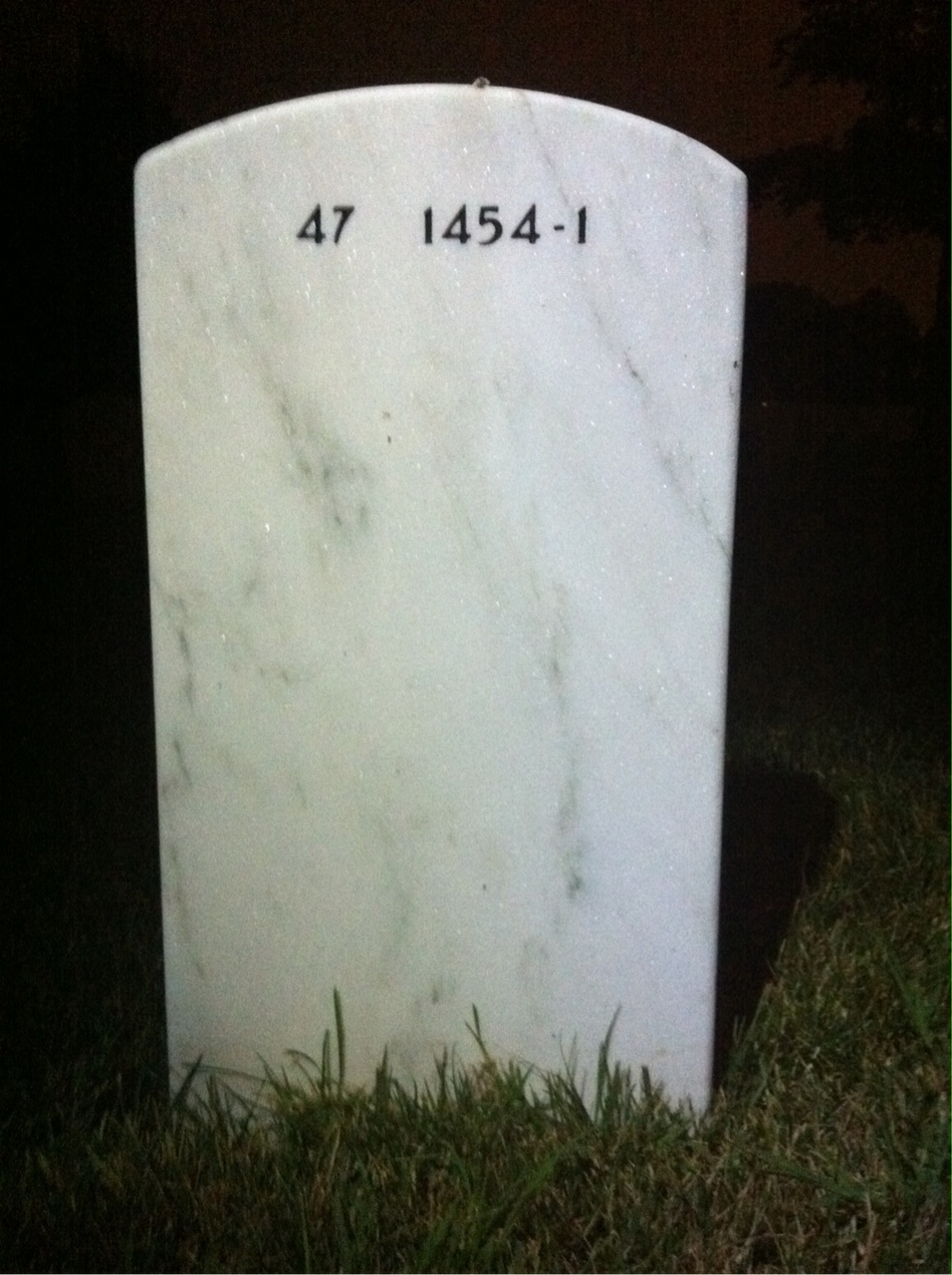 Back of headstone — Donald Surratt