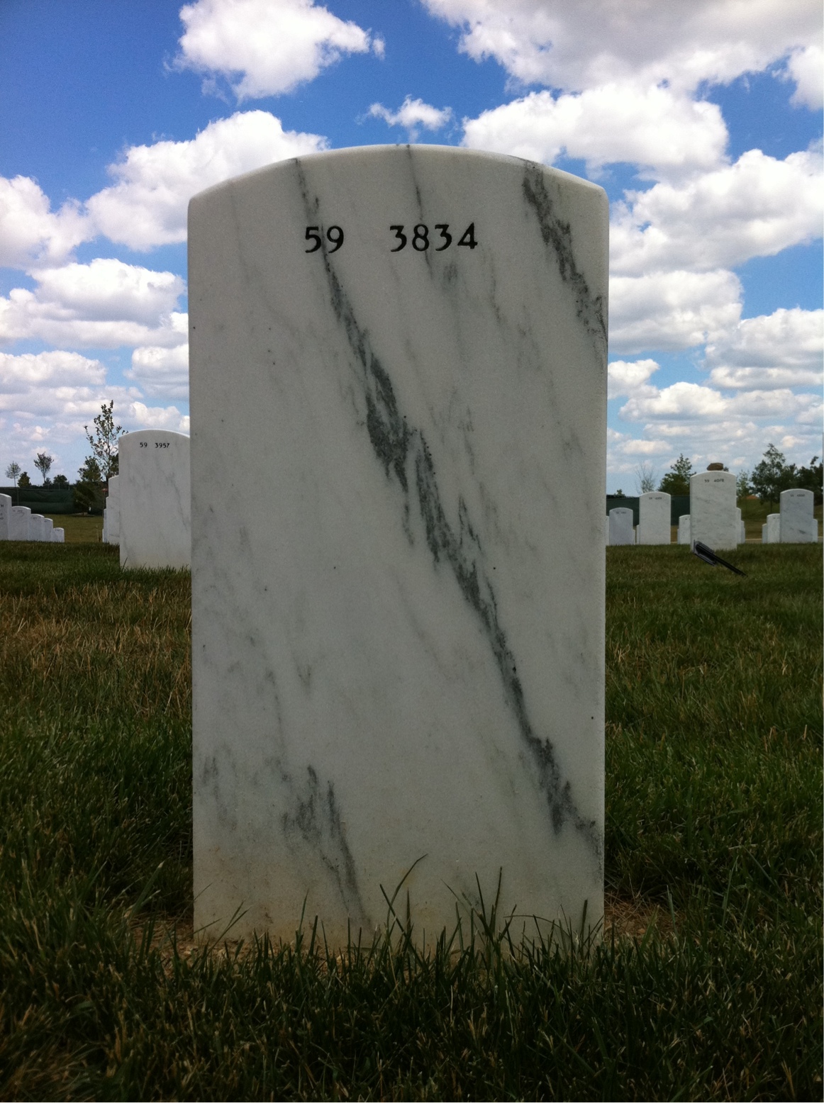 Back of headstone — Julian Everly
