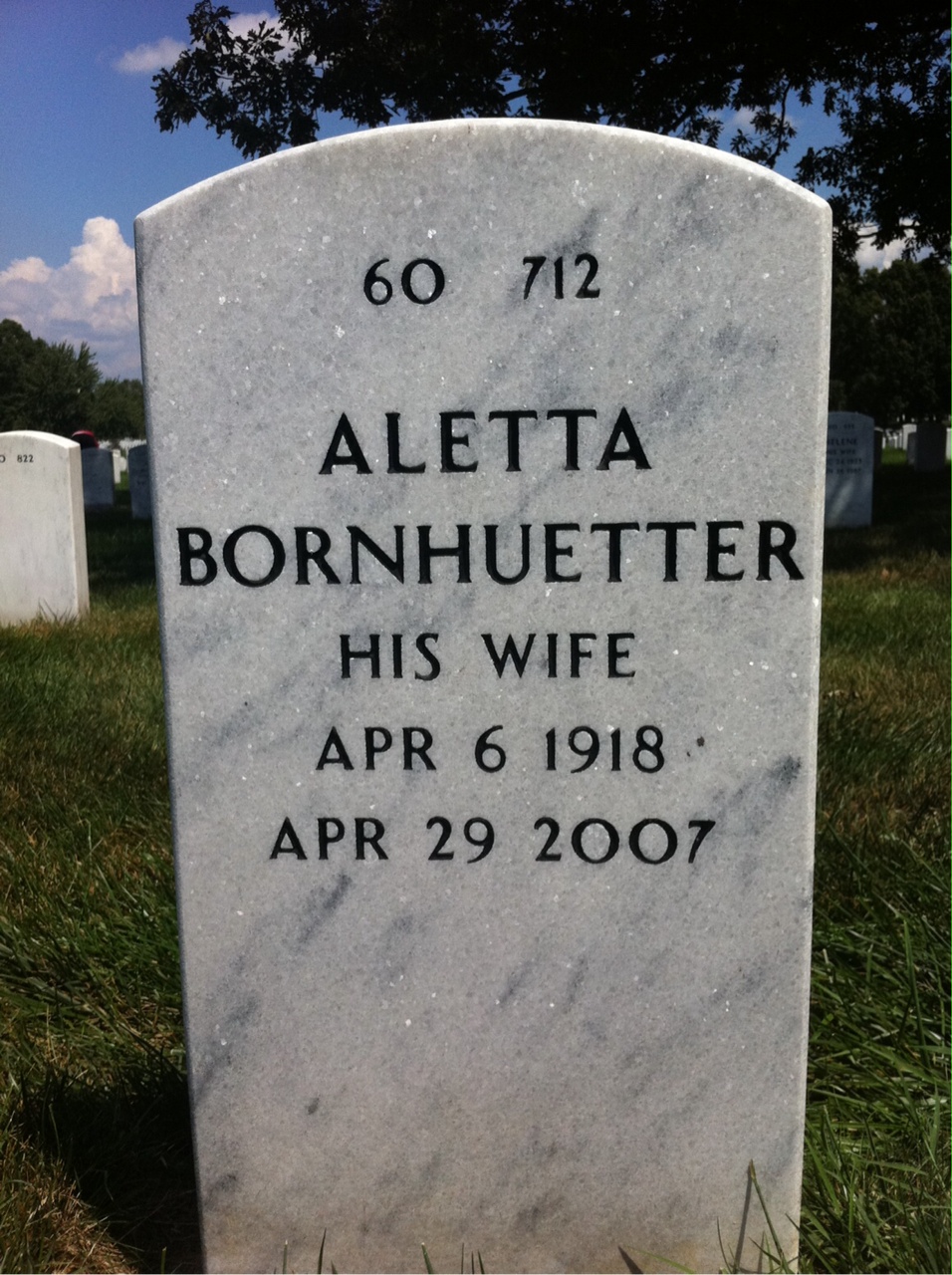 Back of headstone — Robert Angus