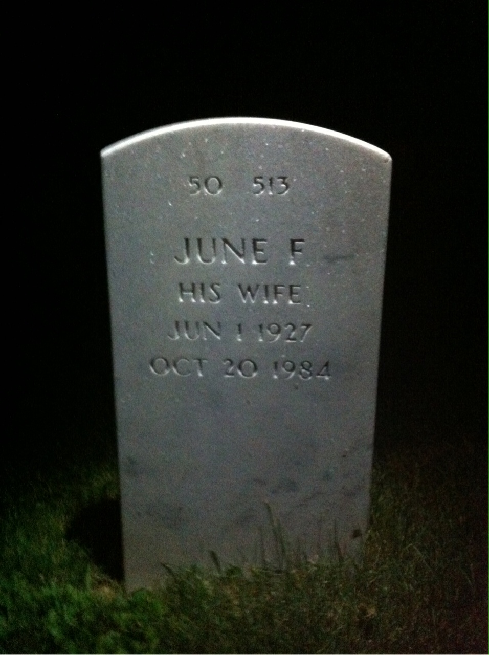 Back of headstone — Jack Haizlip