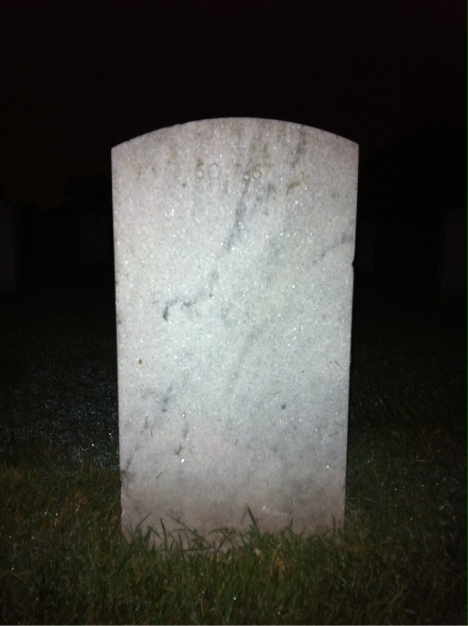 Back of headstone — Ewald Alderman