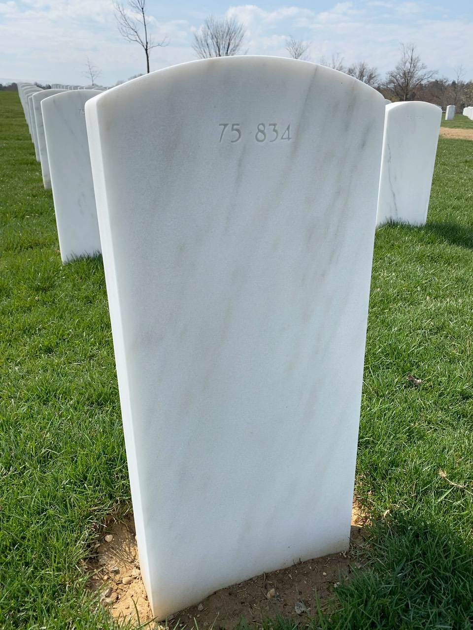 Back of headstone — Thomas P Headen