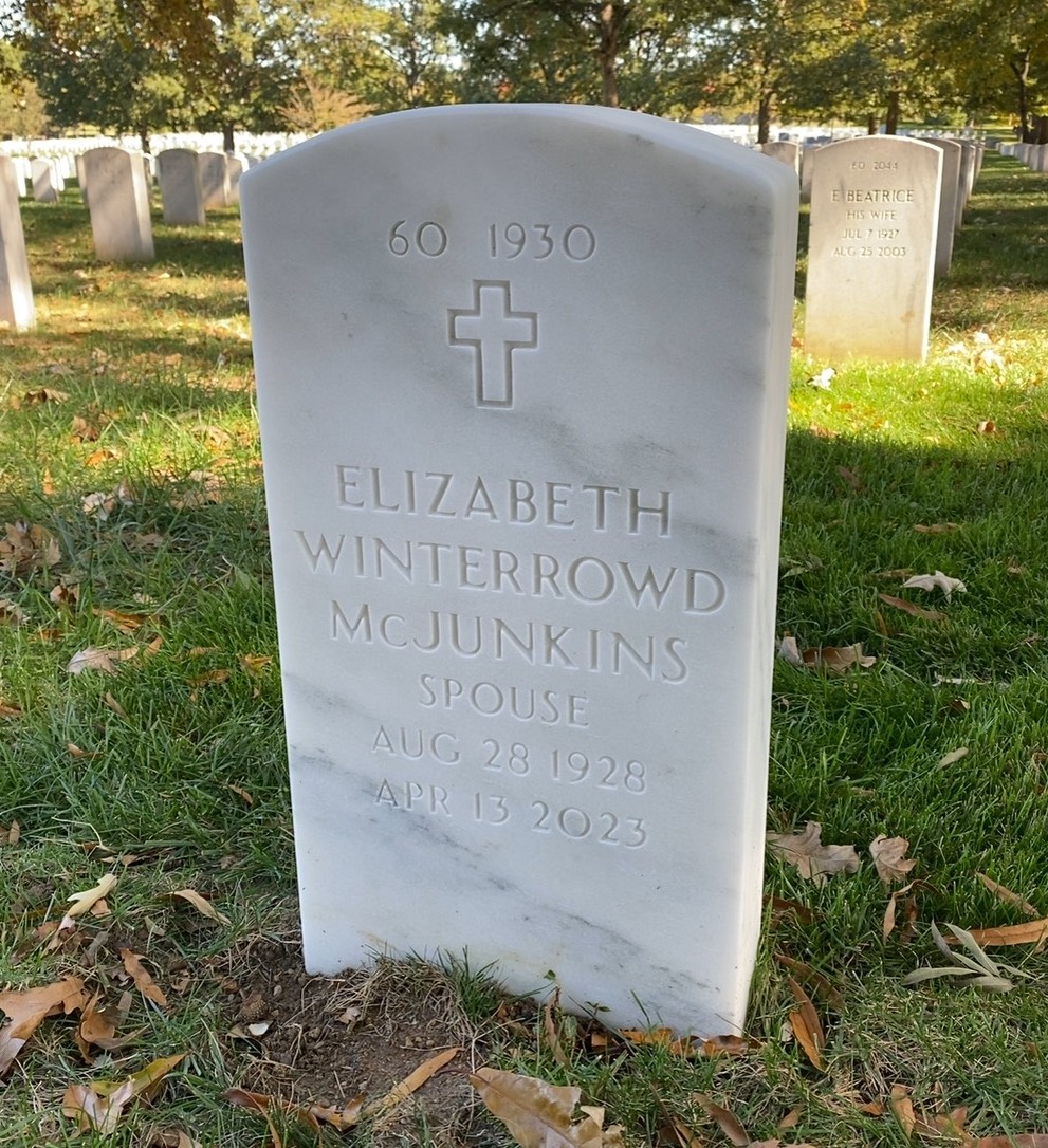 Back of headstone — Eugene Mcjunkins