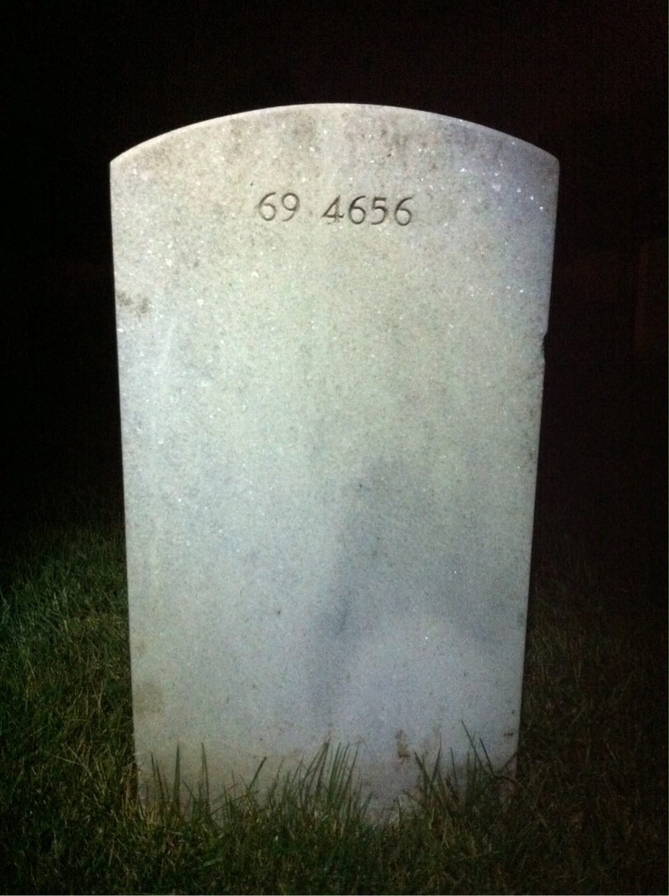 Back of headstone — Evan Bacon