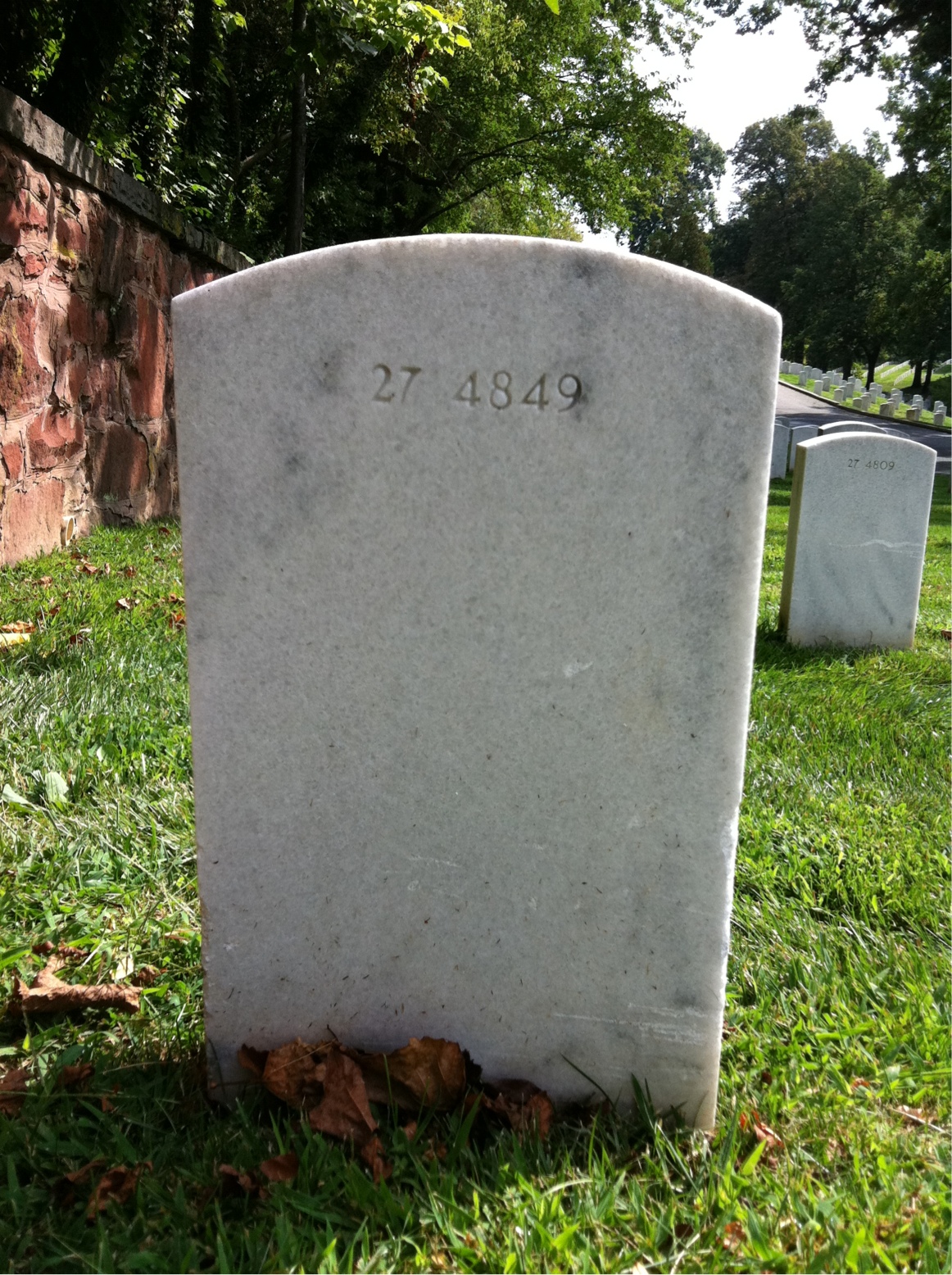 Back of headstone — Mary Cox