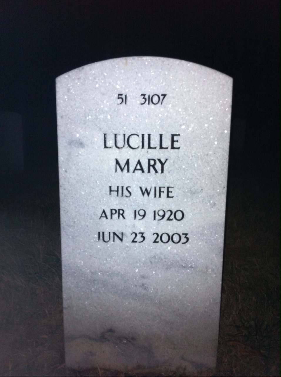 Back of headstone — John Franks
