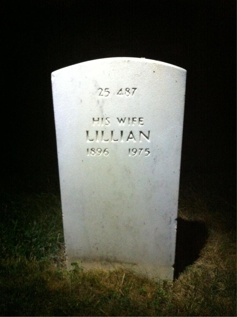 Back of headstone — Carl Alexander