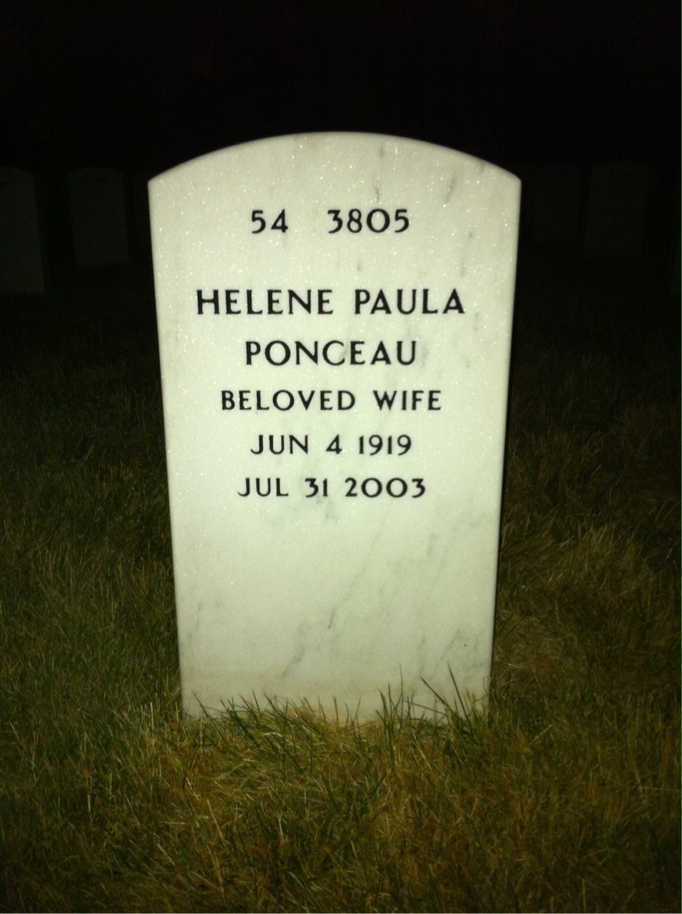 Back of headstone — Troy Cox