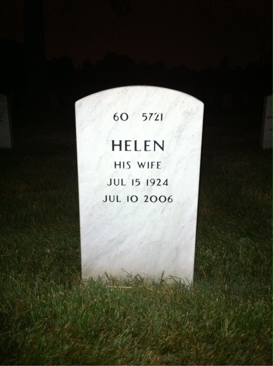 Back of headstone — Albert Zimmerman